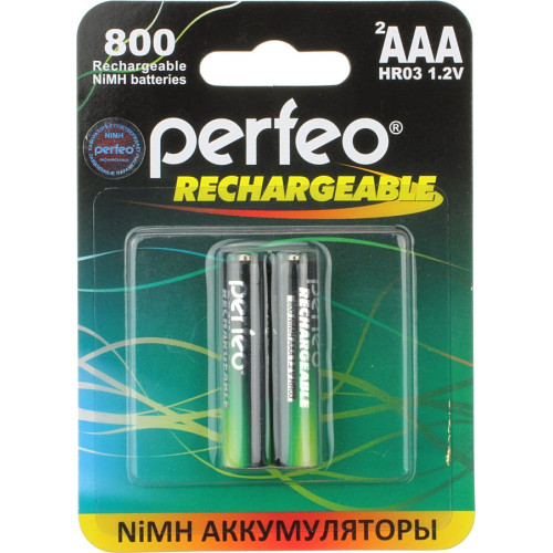 Аккумуляторы Perfeo (Перфео) AAA 800 mAh, 2 шт