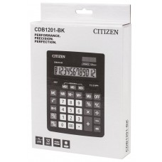 Калькулятор настольный Citizen Business Line CDB1201BK, 12 разрядов, двойное питание, 157x200 мм