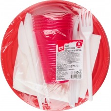 Набор одноразовой посуды На шесть персон, (большой)