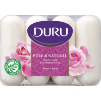 Туалетное мыло Duru (Дуру) Pure & Natural Роза, 4 шт*85 г