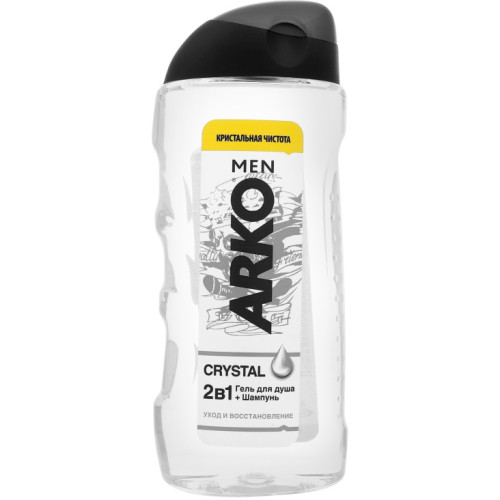 Гель-шампунь для душа Arko (Арко) Men 2в1 Crystal, 260 мл