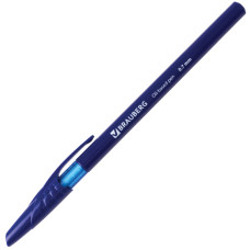 Ручка шариковая масляная Brauberg (Брауберг) Olive Base, цвет синий, корпус синий, узел 0,7 мм, линия 0,35 мм