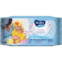 Детские влажные салфетки Aura (Аура) Ultra Comfort, без крышки, 100 шт