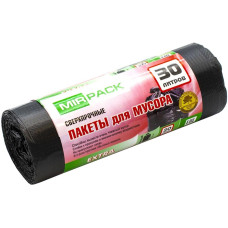 Мешки для мусора ПНД MirPack (МирПак) Extra, черные, 30 л, 12 мкм, 20 шт