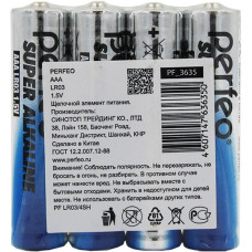 Батарейки Perfeo (Перфео) LR03/4SH Super Alkaline, 4 шт