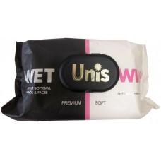 Влажные салфетки универсальные антибактериальные Unis Premium Soft, 120 шт