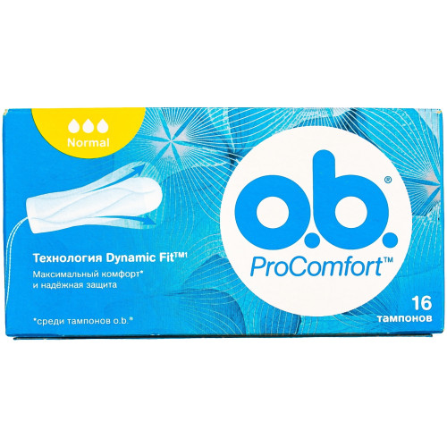 Тампоны O.b. (Оби) Procomfort Normal, 3 капли, 16 шт