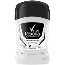 Антиперспирант стик мужской Rexona (Рексона) Невидимый на Черном и Белом, 50 мл