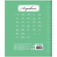 Тетрадь Brauberg (Брауберг) Эко, линия, зелёная обложка, плотная мелованная бумага, 18 листов