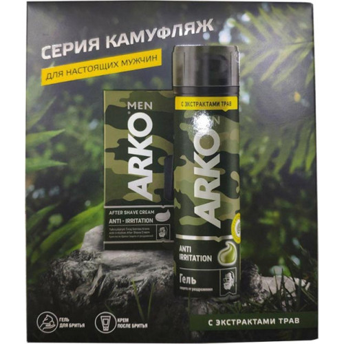 Подарочный набор для мужчин Arko (Арко) Men Anti-irritation (Гель для бритья 200 мл + Крем после бритья 50 мл)