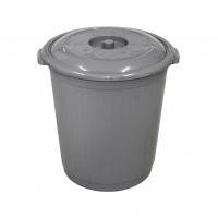 Бак пластмассовый для мусора с крышкой, h480 мм, d460 мм, 50 л