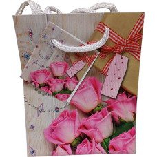 Пакет подарочный бумажный Antella (Антелла) Розовый с туфелькой, 11,1х13,7х6,2 см