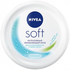 Интенсивный увлажняющий крем Nivea (Нивея) Soft для лица, рук и тела с витамином Е, 50 мл