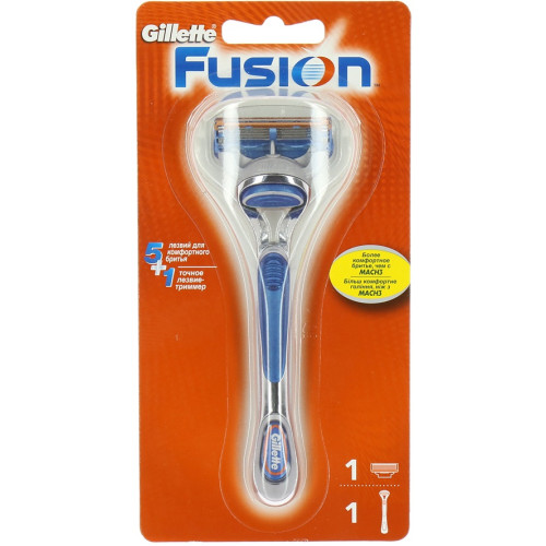 Станок для бритья Gillette Fusion (Джилет Фьюжен) с 1 сменной кассетой