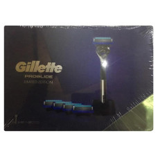Подарочный набор для мужчин Gillette (Джилет) Fusion ProGlide Flexball Limited: бритва + 4 сменные кассеты + металлическая подставка