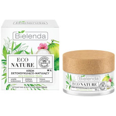 Крем для детоксикации и матирования Bielenda Eco Nature, Кокосовая вода + Зеленый чай + Лемонграсс, 50 мл