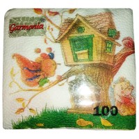 Салфетки бумажные Гармония «Ежик», 100 шт