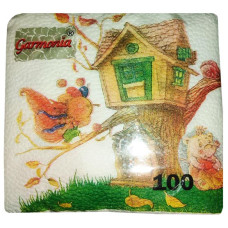 Салфетки бумажные Гармония «Ежик», 100 шт