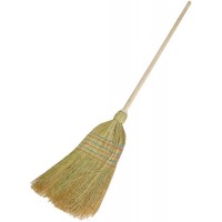 Веник-метла сорго Любаша, 5-прошивной, черенок 100 см, ширина метелки 400х350 мм