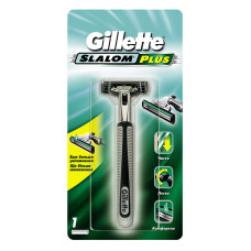 Станок для бритья Gillette Slalom Plus (Джилет) с 1 сменной кассетой