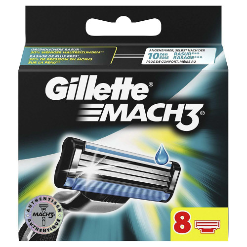 Кассеты для бритья Gillette Mach 3 (Джилет Мак 3) (8 шт)