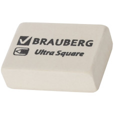 Резинка стирательная Brauberg (Брауберг) Ultra Square, натуральный каучук, цвет белый, 26х18х8 мм