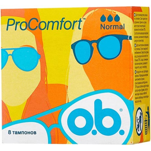 Тампоны O.b. (Оби) Procomfort Normal, 3 капли, 8 шт