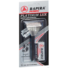 Станок для бритья Rapira (Рапира) Platinum Lux, металлическая ручка, 5 лезвий