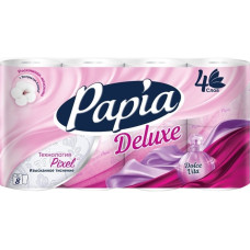 Туалетная бумага Papia Deluxe (Папия Делюкс) Арома Дольче Вита, 4-слойная, 8 рулонов Туалетная бумага Papia Deluxe (Папия Делюкс) Арома Дольче Вита, 4-слойная, 8 рулонов