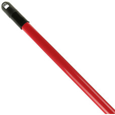 Рукоятка металлическая для швабры Моно, с резьбой, цвет красный, 120х2,2 см