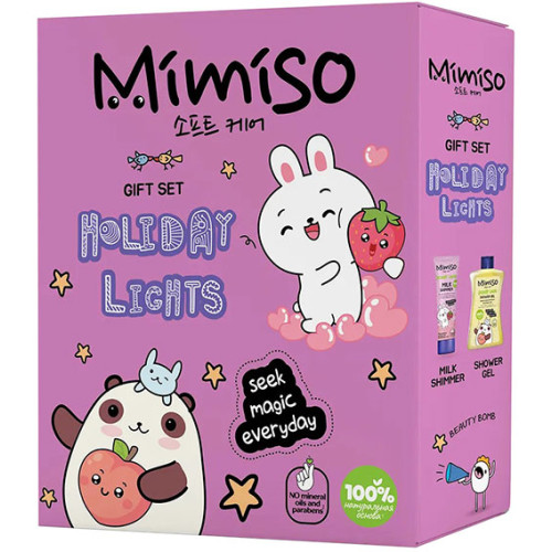 Подарочный набор Mimiso Holiday Ligths: гель для душа 250 мл + молочко-шиммер 100 мл