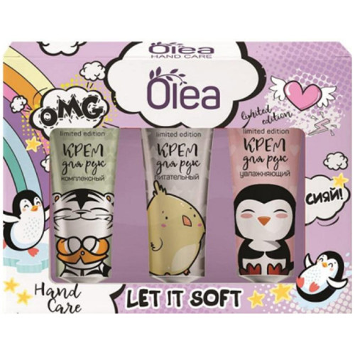 Подарочный набор Olea Hand Care Let it Soft: крем для рук 3 вида по 30 мл