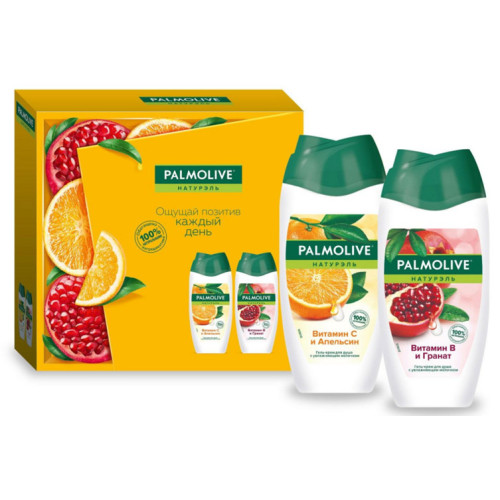 Подарочный набор Palmolive (Палмолив) Натурэль «Витаминный заряд»: гель-крем для душа 250 мл, 2 шт