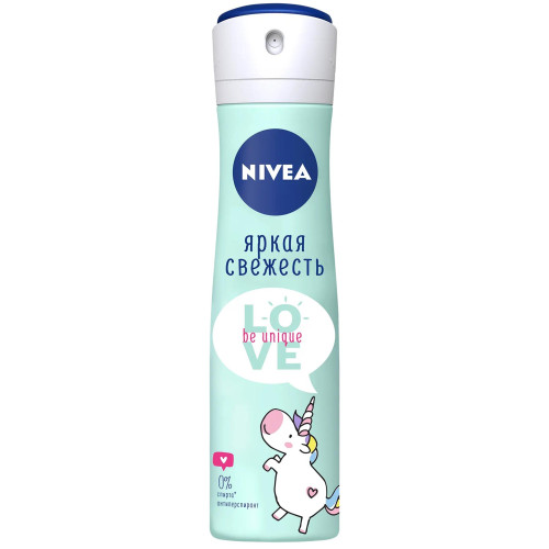 Антиперспирант спрей женский Nivea (Нивея) Love Be Unique «Яркая свежесть», 150 мл