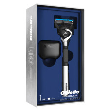 Подарочный набор Gillette (Жиллет) Proglide Limited Edition: бритва Chrome с 1 кассетой, с чехлом для бритвы