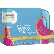 Подарочный набор Gillette (Жиллет) Venus Snap Embrace: компактная бритва + 2 сменные кассеты + косметичка + расческа