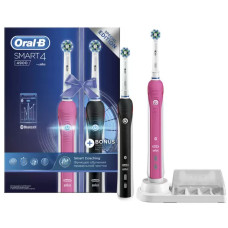 Подарочный набор: Oral-B Couple pack Электрические зубные щетки Smart 4900 (2шт: Чёрная + Розовая)
