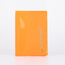 Обложка для паспорта силиконовая, цвет оранжевый, 9,5x0,5x13,5 см