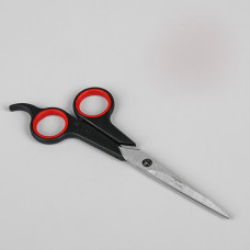 Ножницы парикмахерские, с упором, цвет чёрный/красный, лезвие 6 см, H-087