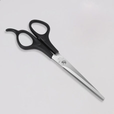 Ножницы парикмахерские с упором, цвет чёрный/серебряный, лезвие 6 см