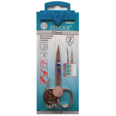 Ножницы маникюрные для ногтей с ручной заточкой Zinger (Зингер), серебряные, zo B-116-S-SH
