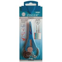 Ножницы маникюрные для удаления кутикулы с ручной заточкой Zinger (Зингер), серебряные, zo B-118-S-SH