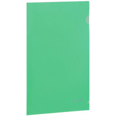 Папка-уголок Brauberg (Брауберг), цвет зелёный, 0,10 мм