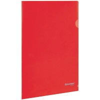 Папка-уголок Brauberg (Брауберг), цвет красный, 0,10 мм