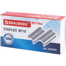 Скобы для степлера Brauberg (Брауберг) Extra №10, цинковое покрытие, в упаковке 1000 шт