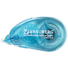 Корректирующая лента Brauberg (Брауберг) Maxi, корпус белый/синий, увеличенная длина, 5 мм х 25 м