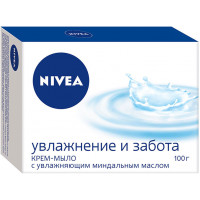 Крем-мыло Nivea (Нивея) Увлажнение и забота с миндальным маслом, 100 г