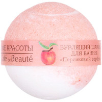 Бурлящий шарик для ванны Кафе Красоты «Персиковый сорбет», 120 г