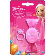 Детский подарочный набор Принцесса «Клубничная конфетка»: блеск для губ 1 шт + кольцо пластиковое 1 шт