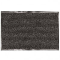 Коврик ворсовый ребристый, влаго-грязезащитный ЛАЙМА (черный), 90х120 см